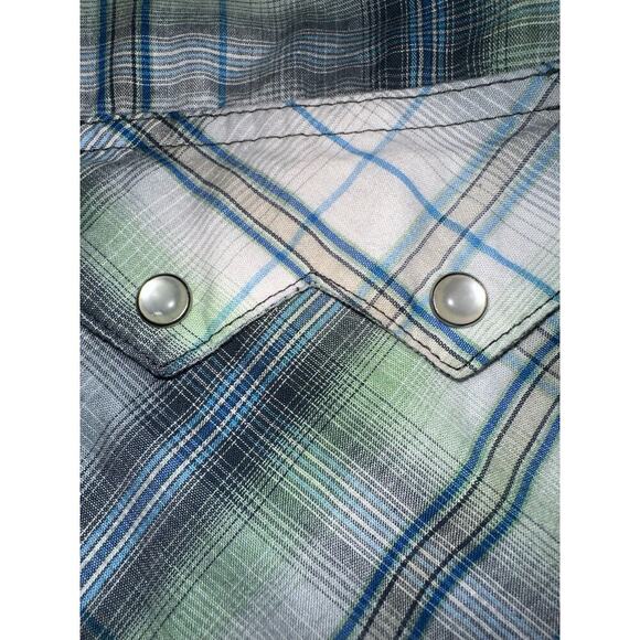 Wrangler | XXL | Pearl Snap Plaid Short Sleeve Shirt cowboy rancher western - Picture 5 of 5